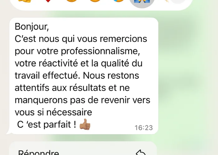 Message d'un restaurateur client d'ElevateLab