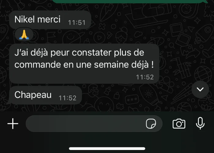 Message d'un restaurateur client d'ElevateLab