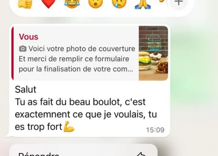 Message d'un restaurateur client d'ElevateLab